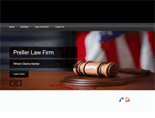 Tablet Screenshot of prellerlawfirm.com